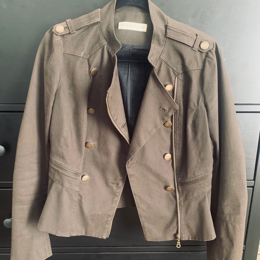 Whistles Brown Fitted Jacket